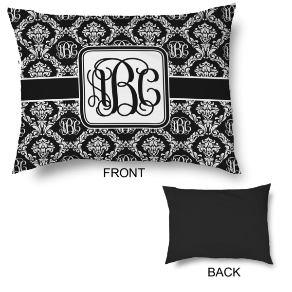 Monogrammed Damask Outdoor Dog Beds - Large - APPROVAL