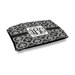 Monogrammed Damask Outdoor Dog Bed - Medium