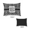 Monogrammed Damask Outdoor Dog Beds - Small - APPROVAL
