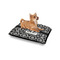 Monogrammed Damask Outdoor Dog Beds - Small - IN CONTEXT