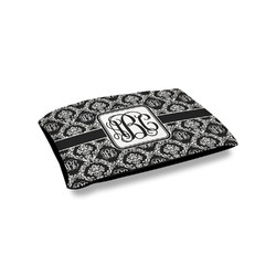 Monogrammed Damask Outdoor Dog Bed - Small