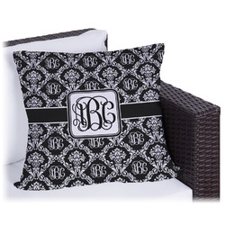 Monogrammed Damask Outdoor Pillow - 20" (Personalized)