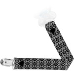 Monogrammed Damask Pacifier Clip