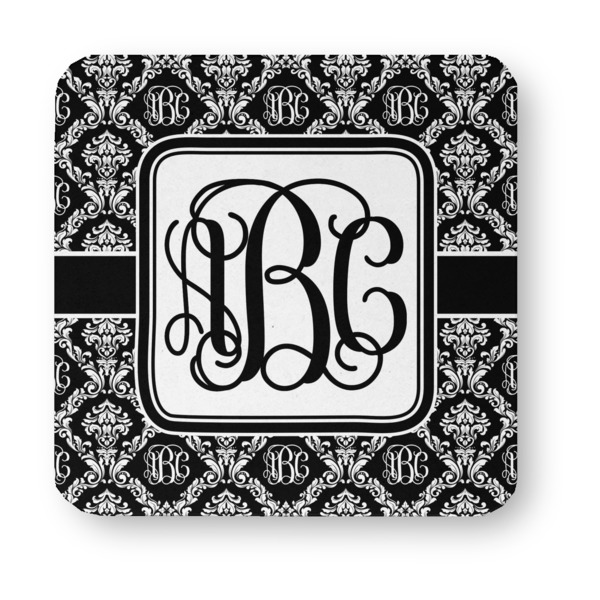 Monogrammed Damask Paper Coasters - Approval