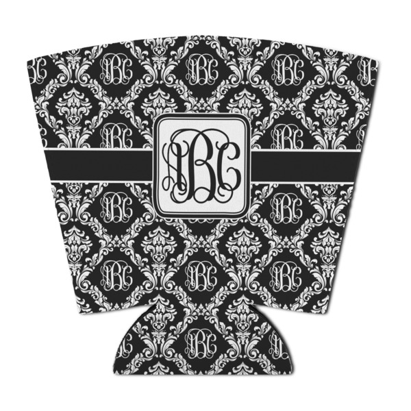 Monogrammed Damask Party Cup Sleeves - with bottom - FRONT