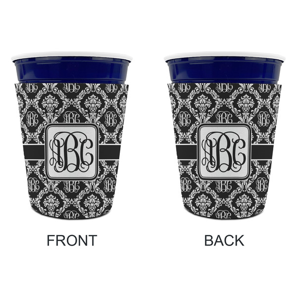 Monogrammed Damask Party Cup Sleeves - without bottom - Approval