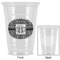 Monogrammed Damask Party Cups - 16oz - Approval