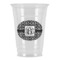 Monogrammed Damask Party Cups - 16oz - Front/Main