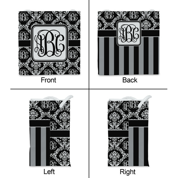 Monogrammed Damask Party Favor Gift Bag - Gloss - Approval