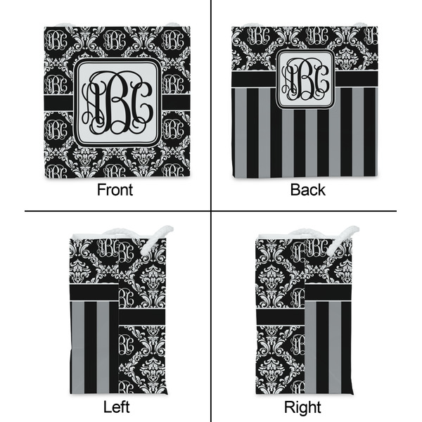 Monogrammed Damask Party Favor Gift Bag - Matte - Approval
