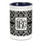 Monogrammed Damask Ceramic Pencil Holders - Blue