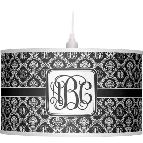 Monogrammed Damask Pendant Lamp Shade