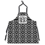 Monogrammed Damask Apron Without Pockets