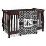 Monogrammed Damask Baby Blanket (Double Sided) (Personalized)