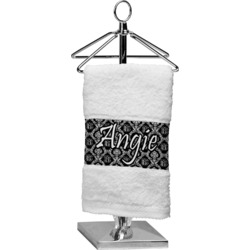 Monogrammed Damask Cotton Finger Tip Towel