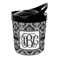 Monogrammed Damask Plastic Ice Bucket (Personalized)