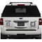 Monogrammed Damask Personalized Square Car Magnets on Ford Explorer