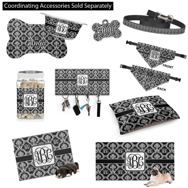 Monogrammed Damask Customized Pet Accessories