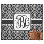 Monogrammed Damask Outdoor Picnic Blanket (Personalized)