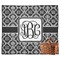 Monogrammed Damask Outdoor Picnic Blanket (Personalized)
