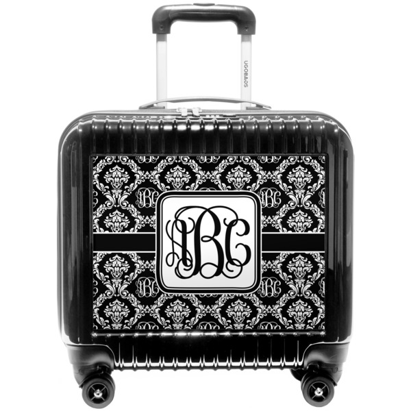 Custom Monogrammed Damask Pilot / Flight Suitcase (Personalized)