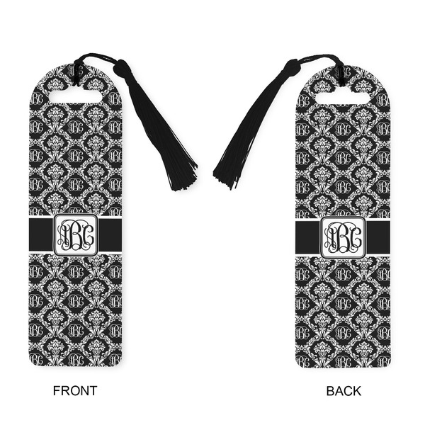 Monogrammed Damask Plastic Bookmarks - Approval