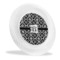 Monogrammed Damask Plastic Party Dinner Plates - 10"