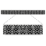 Monogrammed Damask Plastic Ruler - 12"