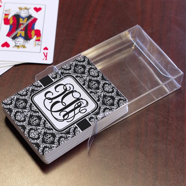 Monogrammed Damask Playing Cards - In Package