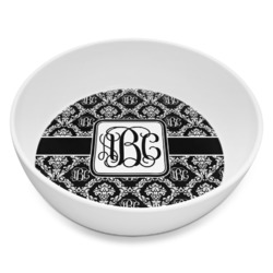 Monogrammed Damask Melamine Bowl - 8 oz (Personalized)