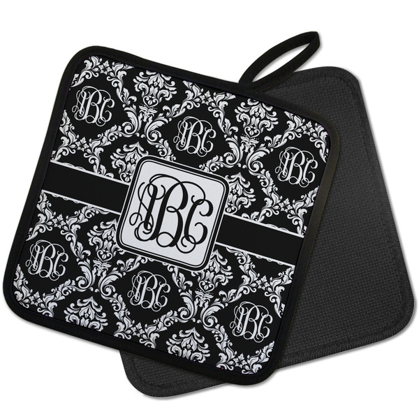 Monogrammed Damask Pot Holders - PARENT MAIN