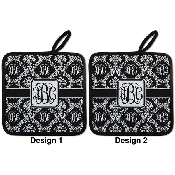 Monogrammed Damask Pot Holders - Set of 2 APPROVAL
