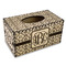 Monogrammed Damask Rectangle Tissue Box Covers - Wood - Front