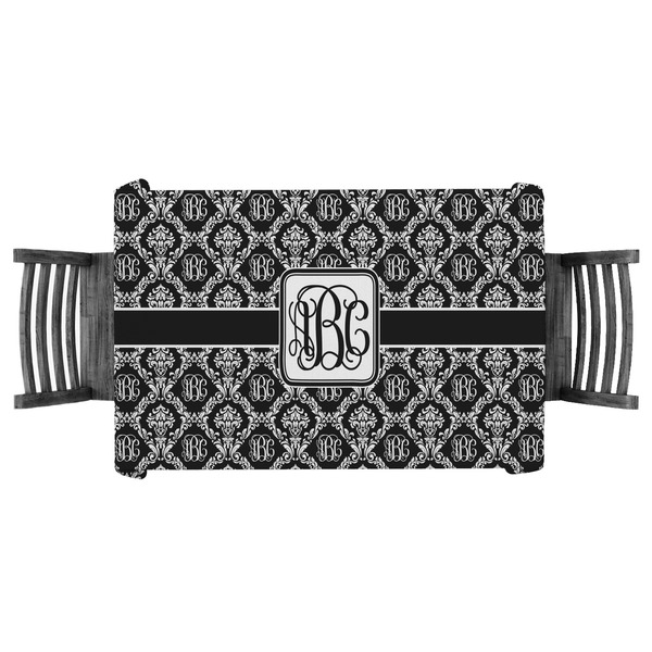 Custom Monogrammed Damask Tablecloth - 58"x58" (Personalized)