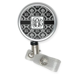 Monogrammed Damask Retractable Badge Reel (Personalized)