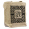 Monogrammed Damask Reusable Cotton Grocery Bag