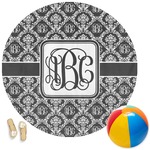 Monogrammed Damask Round Beach Towel (Personalized)