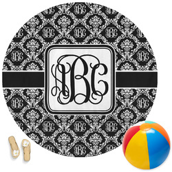Monogrammed Damask Round Beach Towel (Personalized)