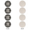 Monogrammed Damask Round Linen Placemats - APPROVAL Set of 4 (single sided)