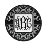 Monogrammed Damask Iron On Round Patch