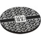 Monogrammed Damask Round Table Top (Angle Shot)