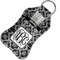 Monogrammed Damask Sanitizer Holder Keychain - Small in Case