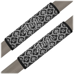 Monogrammed Damask Seat Belt Covers (Set of 2) (Personalized)