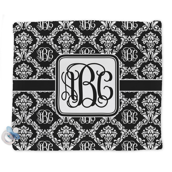 Custom Monogrammed Damask Security Blankets - Double Sided