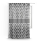 Monogrammed Damask Sheer Curtains (Personalized)