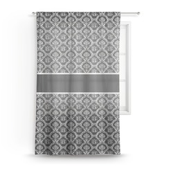 Monogrammed Damask Sheer Curtain