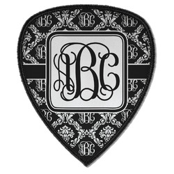 Monogrammed Damask Iron on Shield Patch A