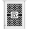 Monogrammed Damask Single White Cabinet Decal