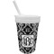 Monogrammed Damask Sippy Cup with Straw (Personalized)