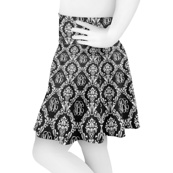Monogrammed Damask Skater Skirt - Side